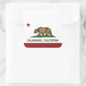 Vlag van Californië Calabasas Vierkante Sticker (Tas)