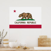 vlag van Californië, Californië, Poster (Keuken)