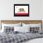 Vlag van Californië Canvas Afdruk (Insitu (Slaapkamer))