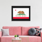 Vlag van Californië Canvas Afdruk (Insitu (Woonkamer))