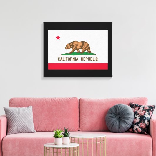 Vlag van Californië Canvas Afdruk (Insitu (Woonkamer))
