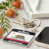 Vlag van Californië, de Gouden Staat Sleutelhanger (Voorkant Rechts)