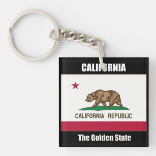 Vlag van Californië, de Gouden Staat Sleutelhanger