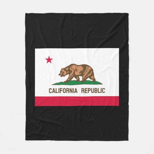 Vlag van Californië Fleece Deken (Voorkant)