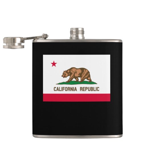 Vlag van Californië Heupfles (Geopend)