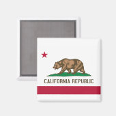 Vlag van Californië Magneet (Voorkant / Achterkant)