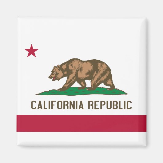Vlag van Californië Magneet (Voorkant)