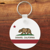 Vlag van Californië op Oxnard Sleutelhanger (Voorkant)