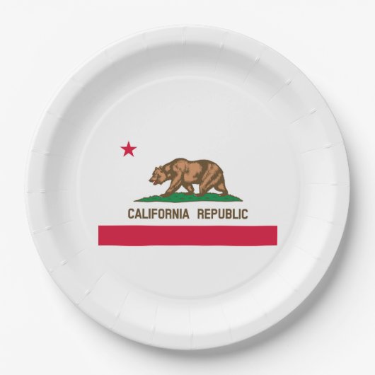 Vlag van Californië Papieren Bordje (Voorkant)