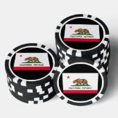 Vlag van Californië Poker Chips (Opstapeling)