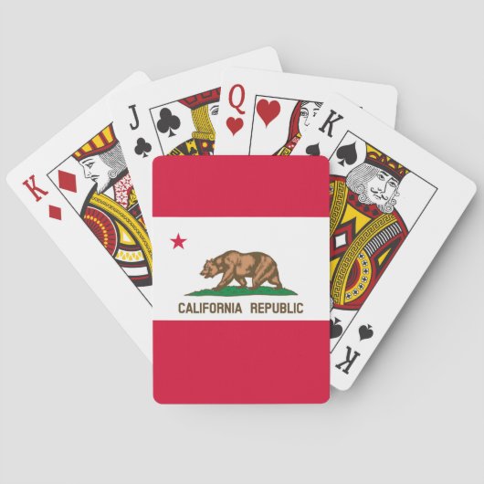 Vlag van Californië Pokerkaarten (Achterkant)