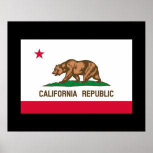 Vlag van Californië Poster