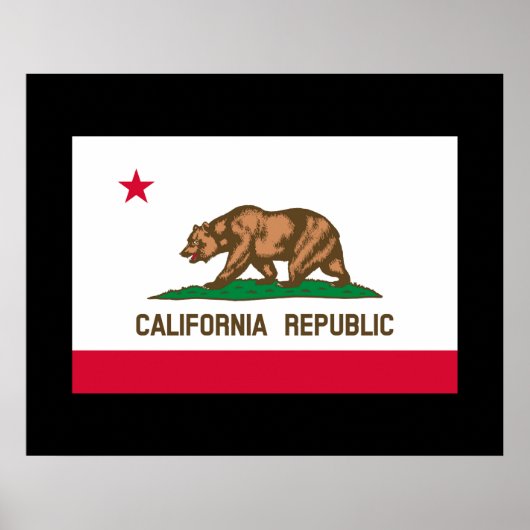 Vlag van Californië Poster (Voorkant)
