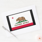 Vlag van Californië Rechthoekige Sticker (Envelop)