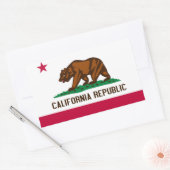 Vlag van Californië Rechthoekige Sticker (Envelop)