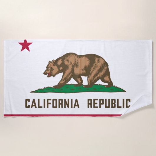 Vlag van Californië (Republiek Californië) Strandlaken (Voorkant)