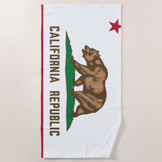 Vlag van Californië (Republiek Californië) Strandlaken (Voorkant)