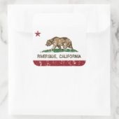 Vlag van Californië Riverside Vierkante Sticker (Tas)