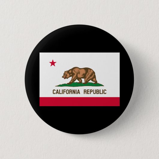 Vlag van Californië Ronde Button 5,7 Cm (Voorkant)