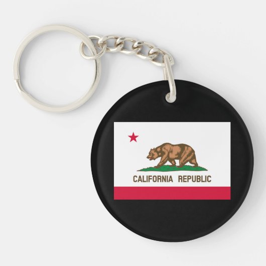 Vlag van Californië Sleutelhanger (Voorkant)