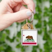 Vlag van Californië Sleutelhanger (Hand)