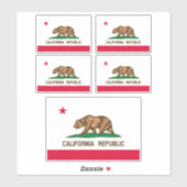 Vlag van Californië Sticker (Vel)
