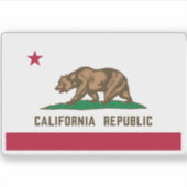 Vlag van Californië Sticker (Voorkant)