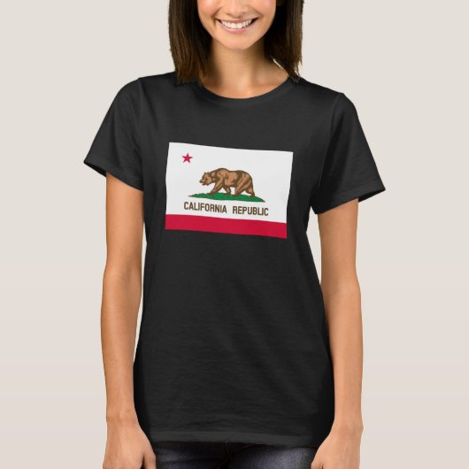 Vlag van Californië T-shirt (Voorkant)