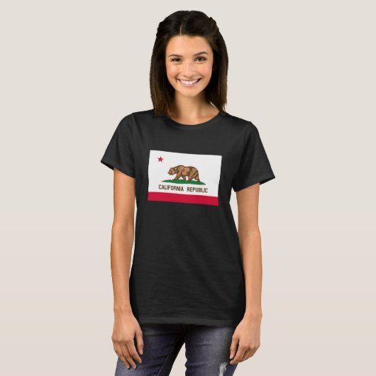 Vlag van Californië T-shirt (Voorkant volledig)