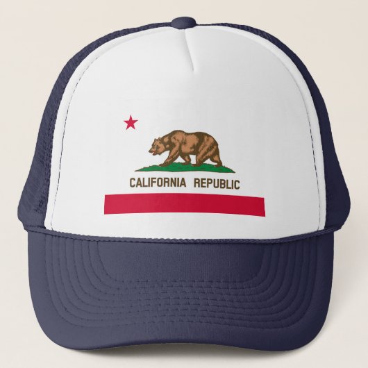 Vlag van Californië Trucker Pet (Voorkant)