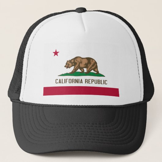 Vlag van Californië Trucker Pet (Voorkant)