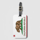 Vlag van Californië, Verenigde Staten Bagagelabel (Voorkant (verticaal))