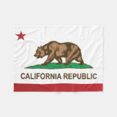 Vlag van Californië, Verenigde Staten Fleece Deken (Voorkant (Horizontaal))