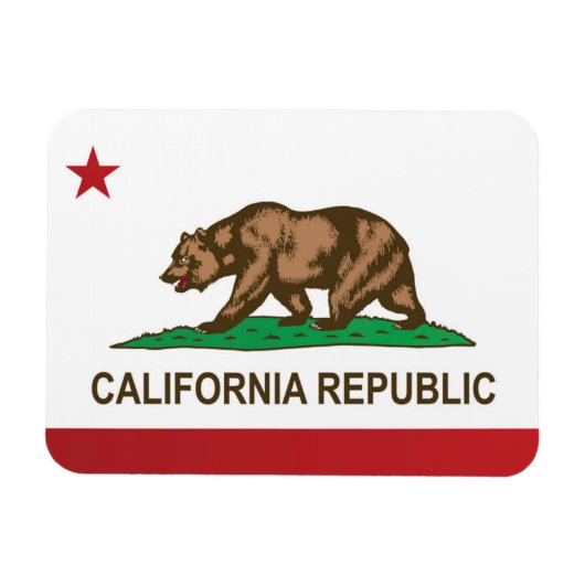 Vlag van Californië, Verenigde Staten Magneet (Horizontaal)