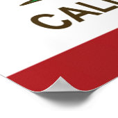 Vlag van Californië, Verenigde Staten Poster (Hoek)