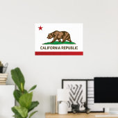 Vlag van Californië, Verenigde Staten Poster (Thuiskantoor)