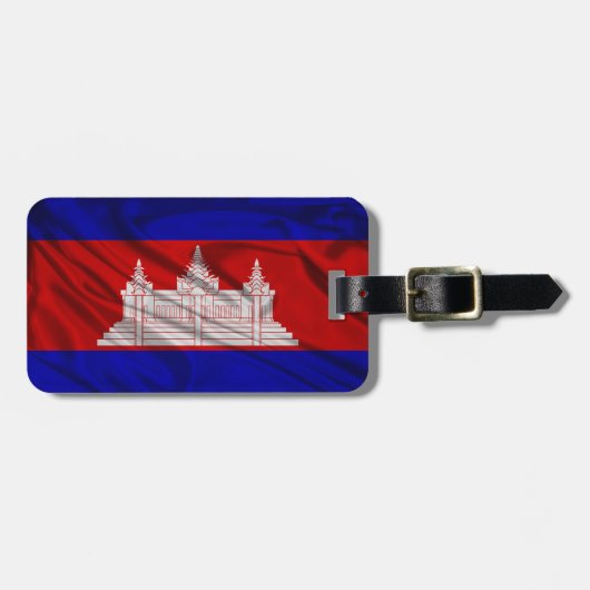 Vlag van Cambodja Bagagelabel (Voorkant horizontaal)