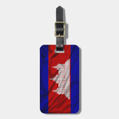 Vlag van Cambodja Bagagelabel (Voorkant verticaal)