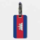 Vlag van Cambodja Bagagelabel (Achterkant verticaal)