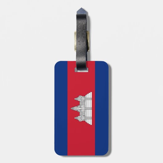 Vlag van Cambodja Bagagelabel (Achterkant verticaal)