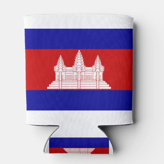 Vlag van Cambodja Blikjeskoeler (Achterkant)