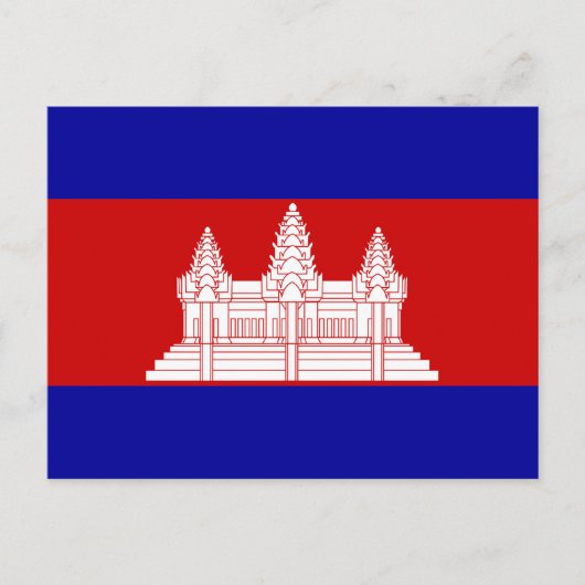 Vlag van Cambodja Briefkaart (Voorkant)