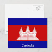 Vlag van Cambodja Briefkaart (Voorkant / Achterkant)