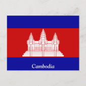 Vlag van Cambodja Briefkaart (Voorkant)