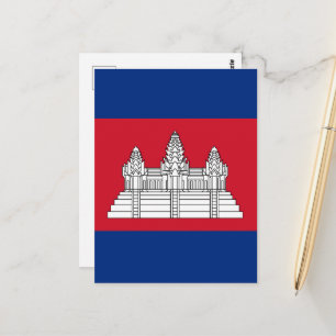 Vlag van Cambodja Briefkaart