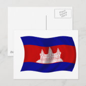 Vlag van Cambodja Briefkaart (Voorkant / Achterkant)