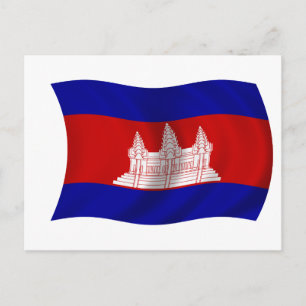 Vlag van Cambodja Briefkaart