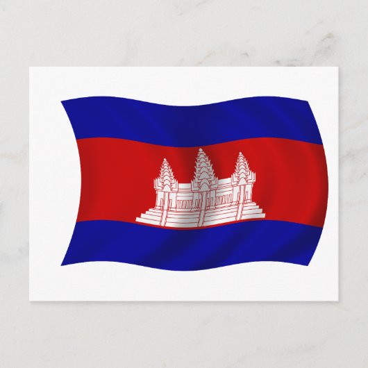 Vlag van Cambodja Briefkaart (Voorkant)