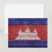 Vlag van Cambodja Briefkaart (Voorkant / Achterkant)