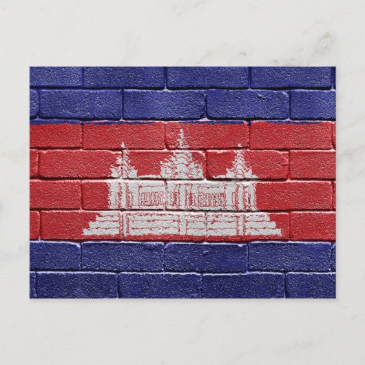 Vlag van Cambodja Briefkaart (Voorkant)